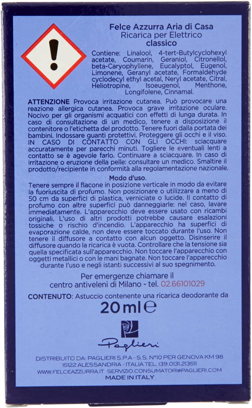 Felce Azzurra Aria di Casa Elettrico Ricarica Classico, 20ml