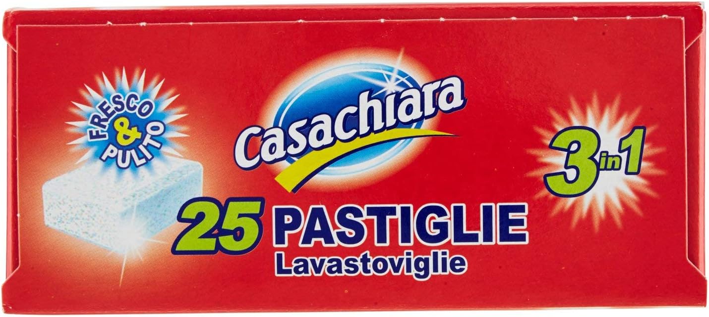 Casachiara Pastiglie Lavastoviglie 3 in 1, 25 Pezzi