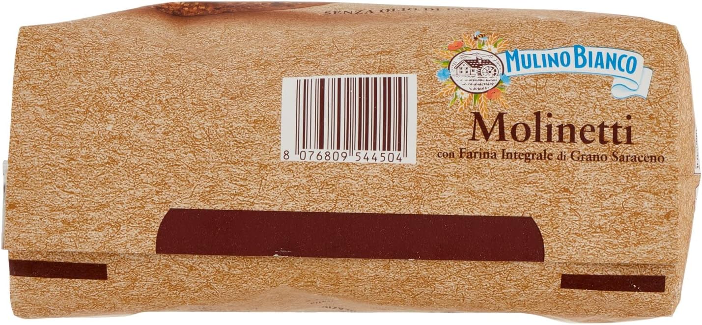 Mulino Bianco Biscotti Frollini Molinetti con Farina Integrale di Grano Saraceno, Colazione Ricca di Gusto, 800 g