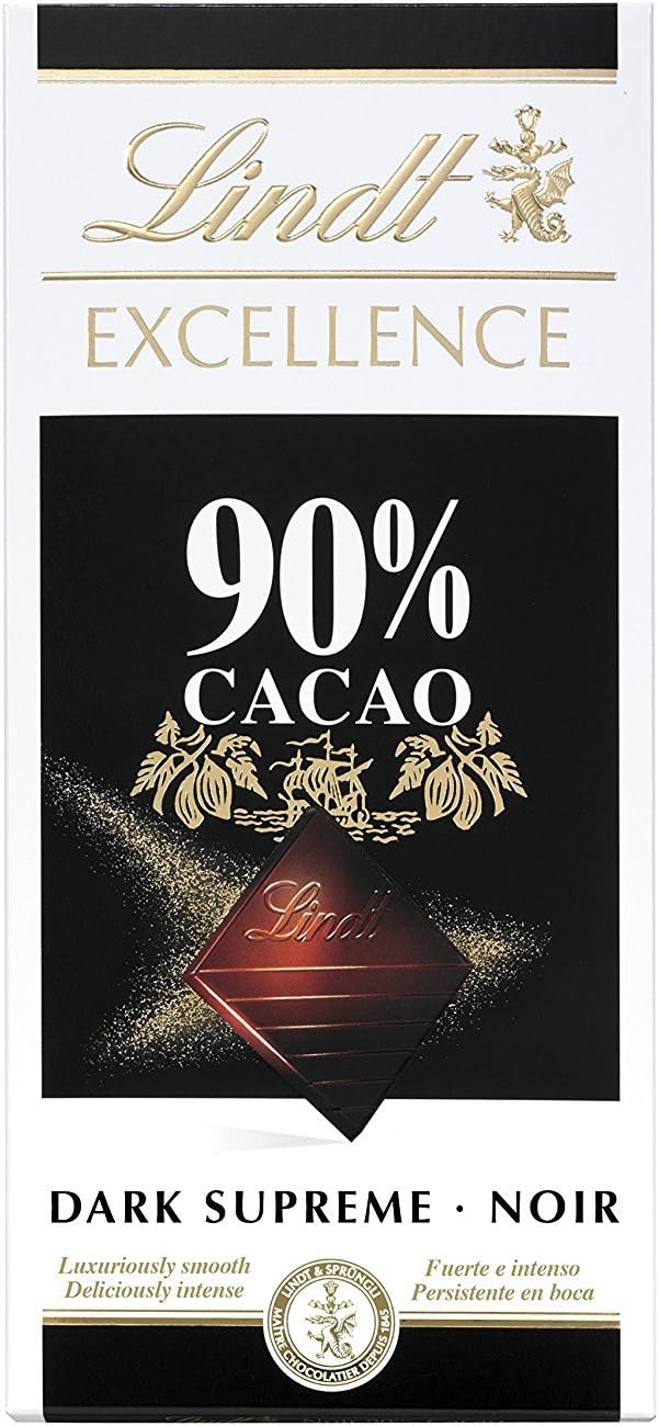 Lindt Excellence 90 Percent Cocoa 100 g (Pack of 4)