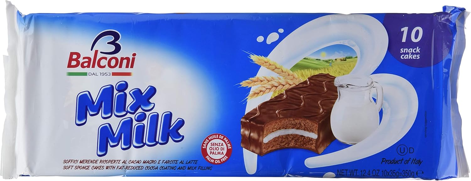 Balconi Mix Milk Prodotto Dolciario da Forno - 350 gr, 15 unità