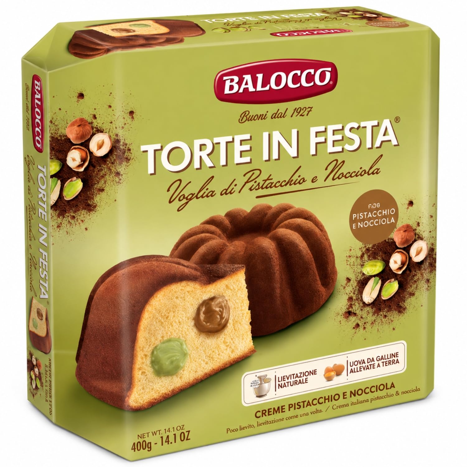 Balocco Torta Pistacchio e Nocciola, 400g