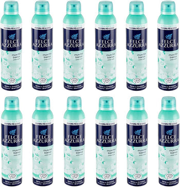 Felce Azzurra 12x Spray per Ambienti Muschio Bianco Stanza Spray Muschio Bianco 250ml