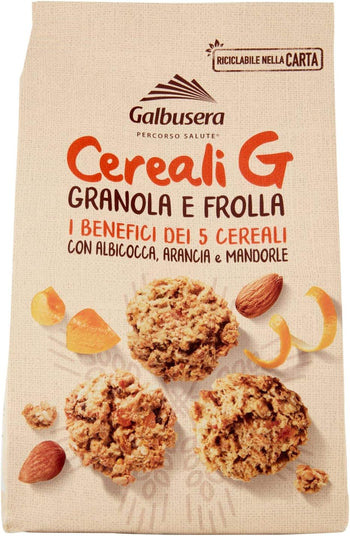 GALBUSERA CEREALI G GRANOLA FROLLA ALBICOCCA, ARANCIA E MANDORLE 300GR