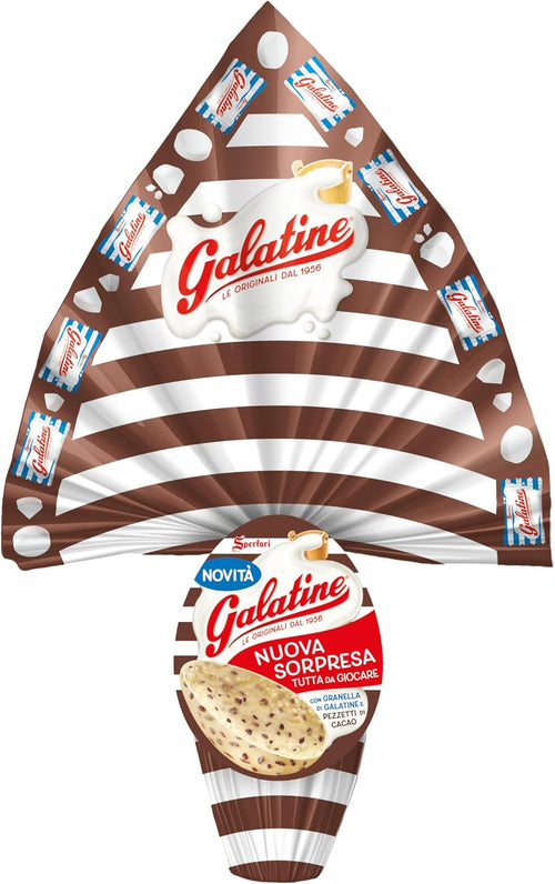 Galatine - Uovo al Cioccolato Bianco con Scaglie di Cioccolato Fondente, 230g