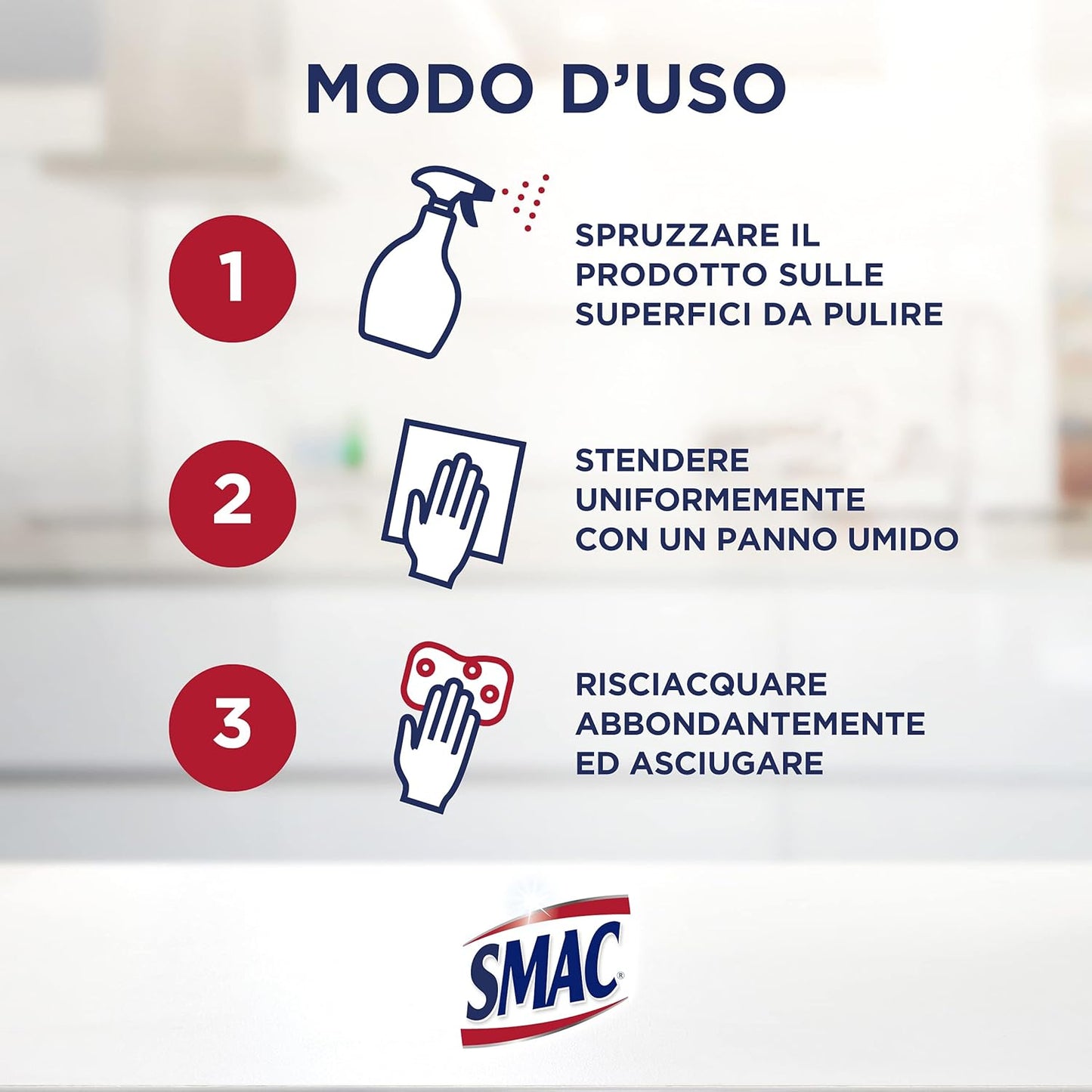 Smac - Brilla Acciaio, Detergente Spray, Azione Anticalcare e Lucidante, Sgrassatore con Barriera Protettiva, 520 ml