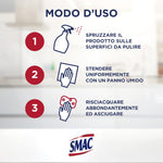 Smac - Brilla Acciaio, Detergente Spray, Azione Anticalcare e Lucidante, Sgrassatore con Barriera Protettiva, 520 ml