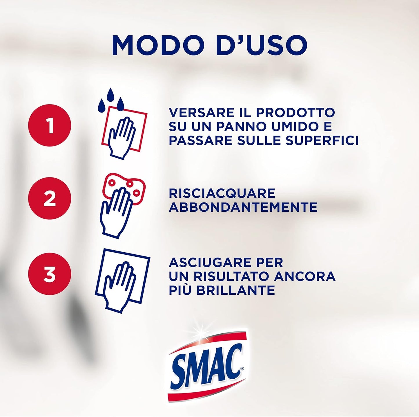 Smac - Brilla Acciaio, Detergente Crema, Azione Anticalcare e Lucidante, Sgrassatore con Barriera Protettiva, 520 ml