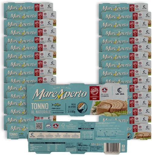 [KIT 32 CLUSTER] Tonno Mare Aperto al naturale 32 confezioni da 3x80g