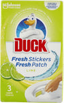 Duck Fresh Stickers Strisce Adesive Gel Igienizzanti Wc, Profumo Lime, 3 Pezzi