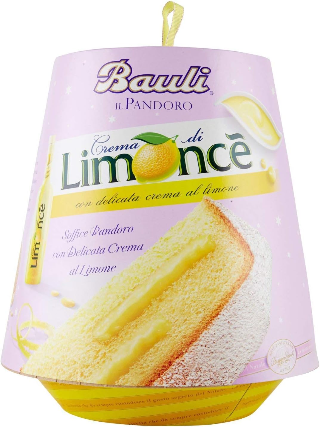 Bauli Le Specialità - Pandoro Limoncè con Crema Limone - Dolce Natale Ingredienti Tradizionali e Qualità Eccellente del Made in Italy (Panettone Limoncè, 750 gr)