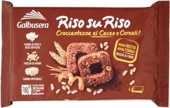 Galbusera - Riso su Riso, Biscotto Croccantezza al cacao e cereali, 220 g