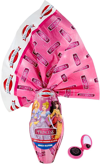 NLIGHTING® Uova di Pasqua Uovo di Pasqua di Cioccolato Cioccolata al Latte Finissimo Senza Glutine Serie TV Film e Cartoni Animati Bambini 2025 (PRINCESS + SPECCHIO E PETTINE IN REGALO)