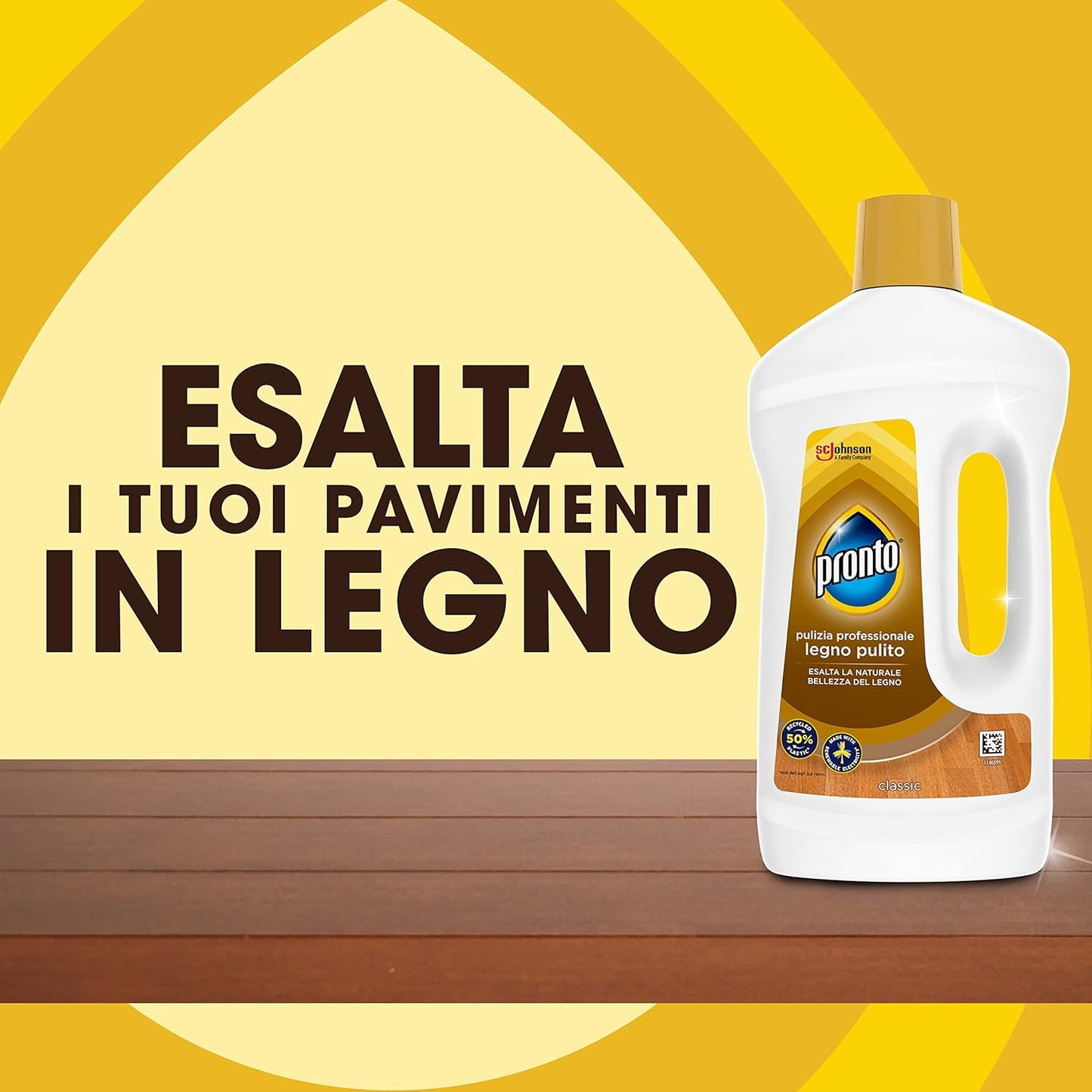 Pronto Legno Pulito - Detergente Pavimenti Parquet, 1 confezione da 750 ml