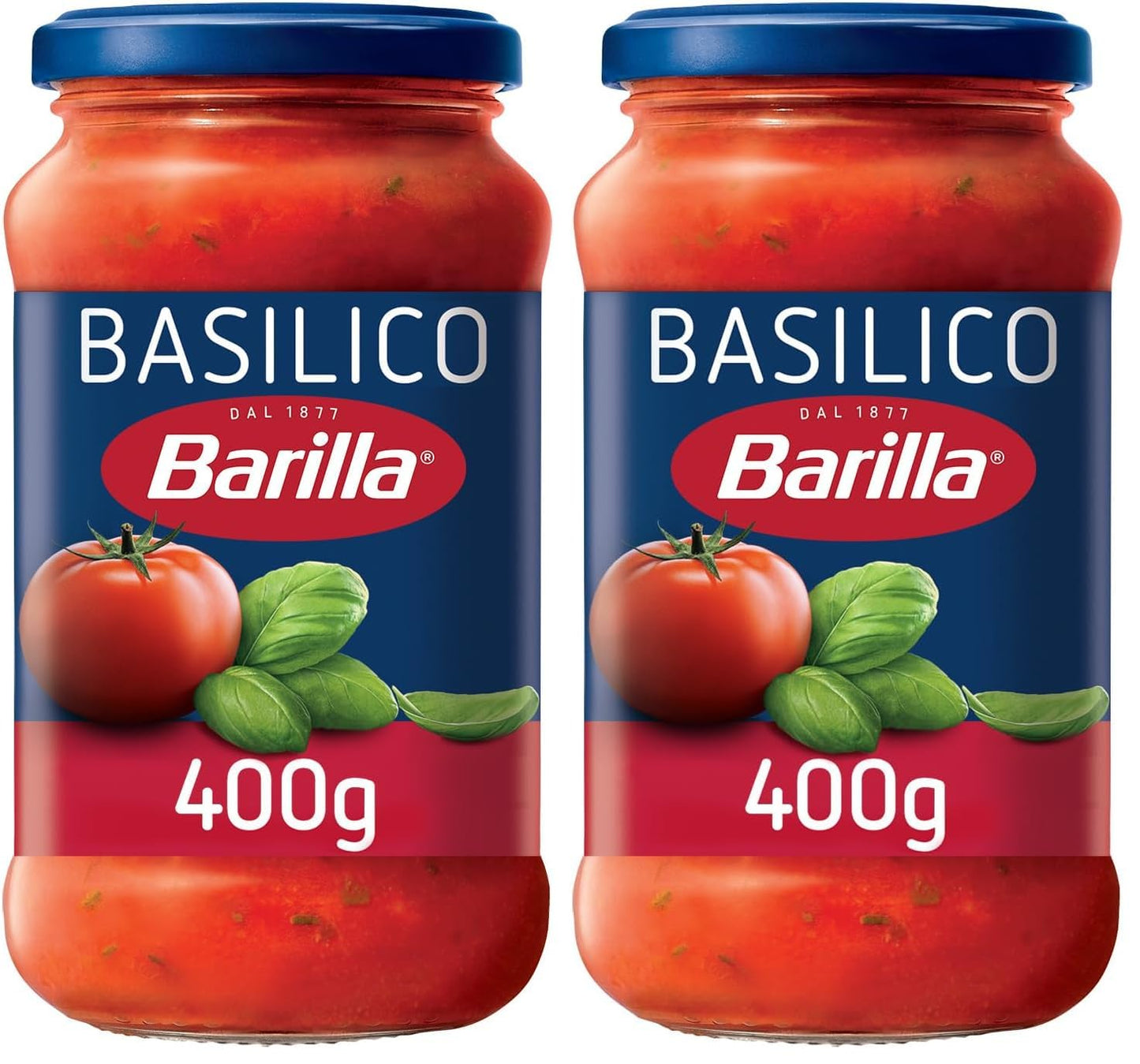 Barilla Sugo al Pomodoro e Basilico Salsa Pronta, senza Glutine, 400g (Confezione da 2)