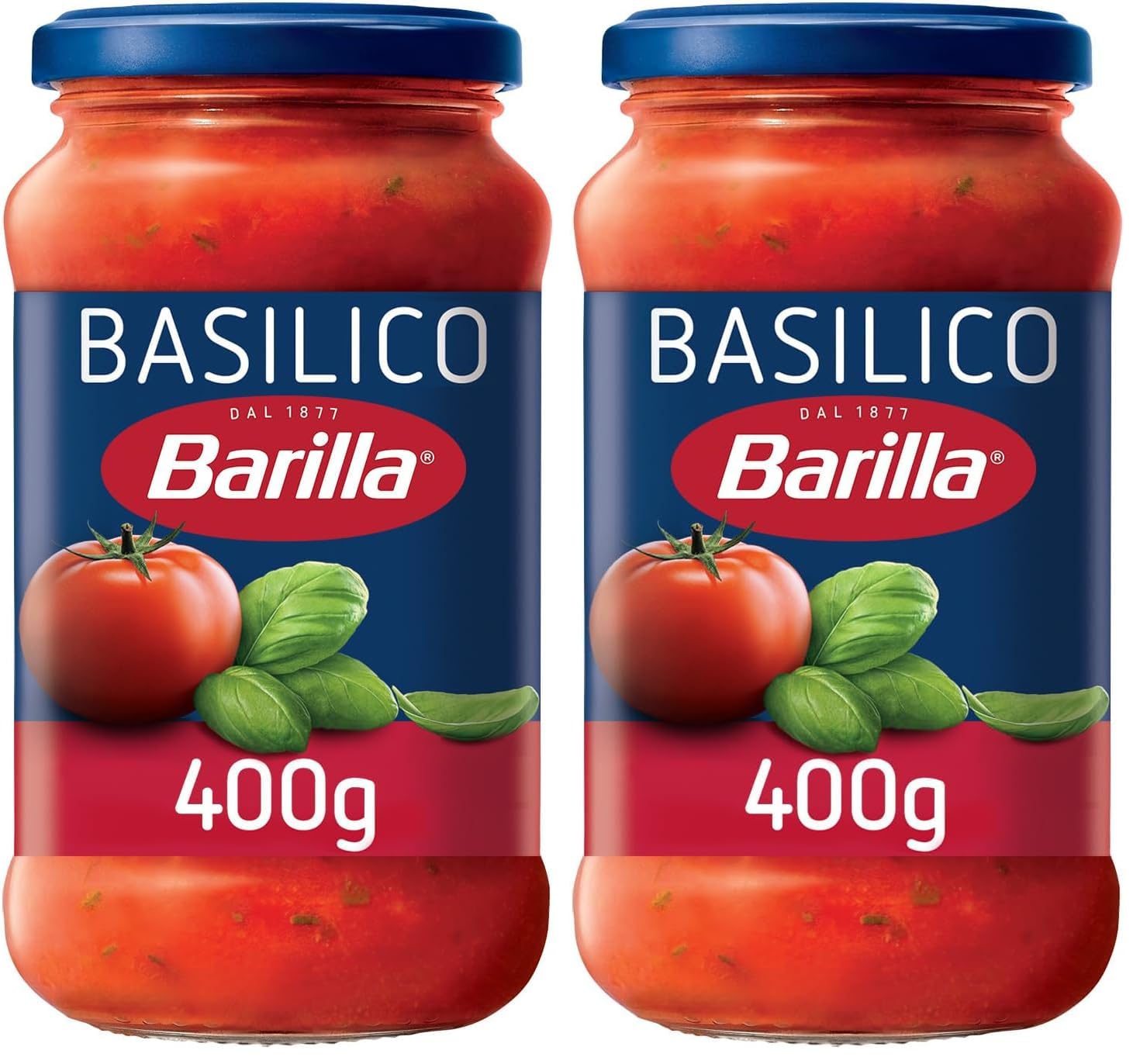 Barilla Sugo al Pomodoro e Basilico Salsa Pronta, senza Glutine, 400g (Confezione da 2)