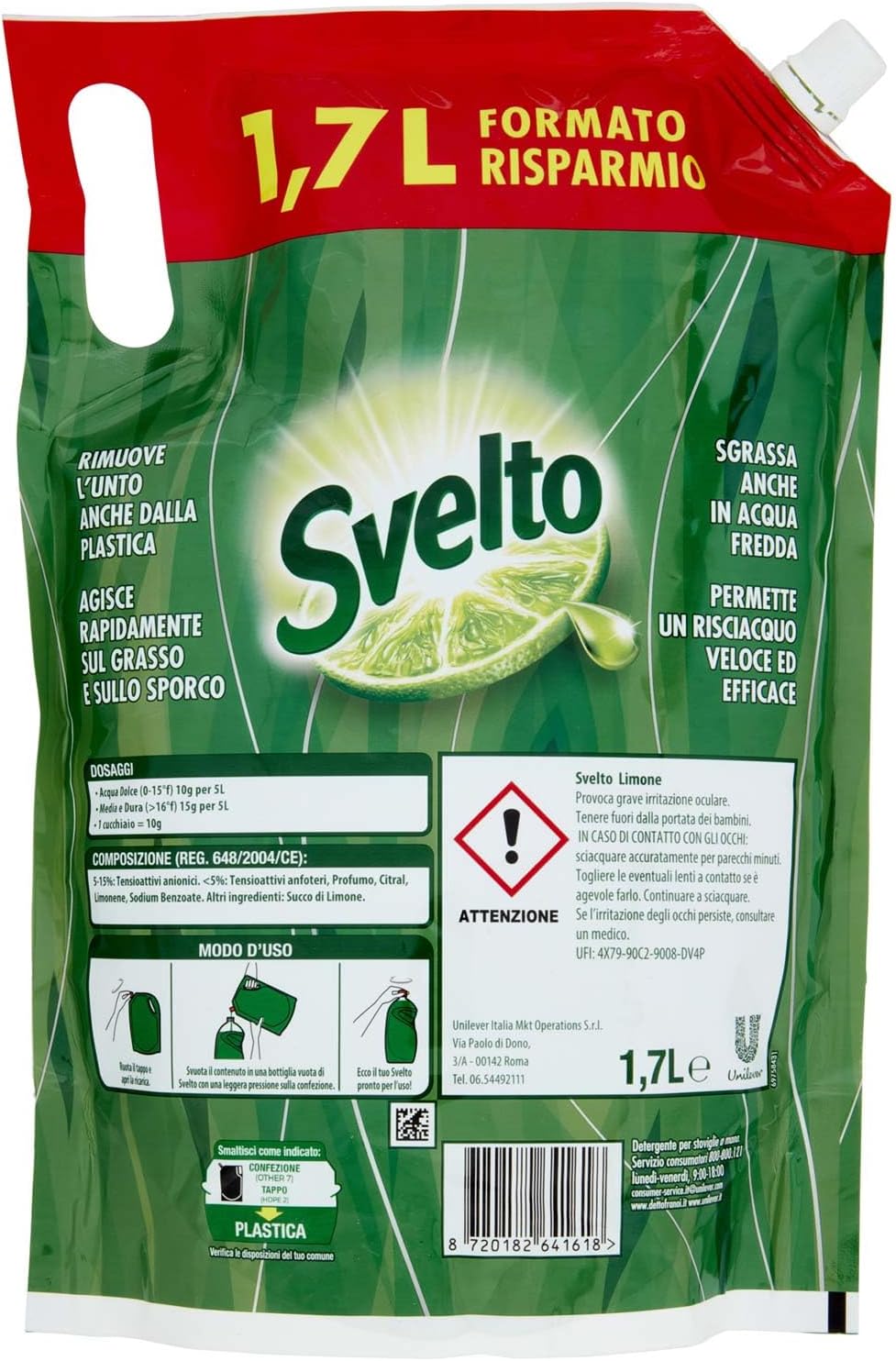 Svelto Clean Active Technology Limone 1,7 L