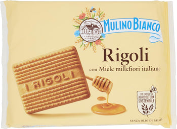 Mulino Bianco Biscotti Frollini Rigoli con Miele Italiano, Perfetti per la Colazione- 800 g