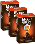 3X Pocket Coffee Espresso Scatola con 18 Praline di Finissimo Cioccolato e Ripieno di Caffe 100% Arabica 225g [3 Confezioni]