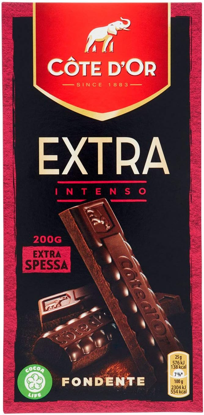 Cote D'or Tavoletta Di Cioccolato Extra Fondente, 200g