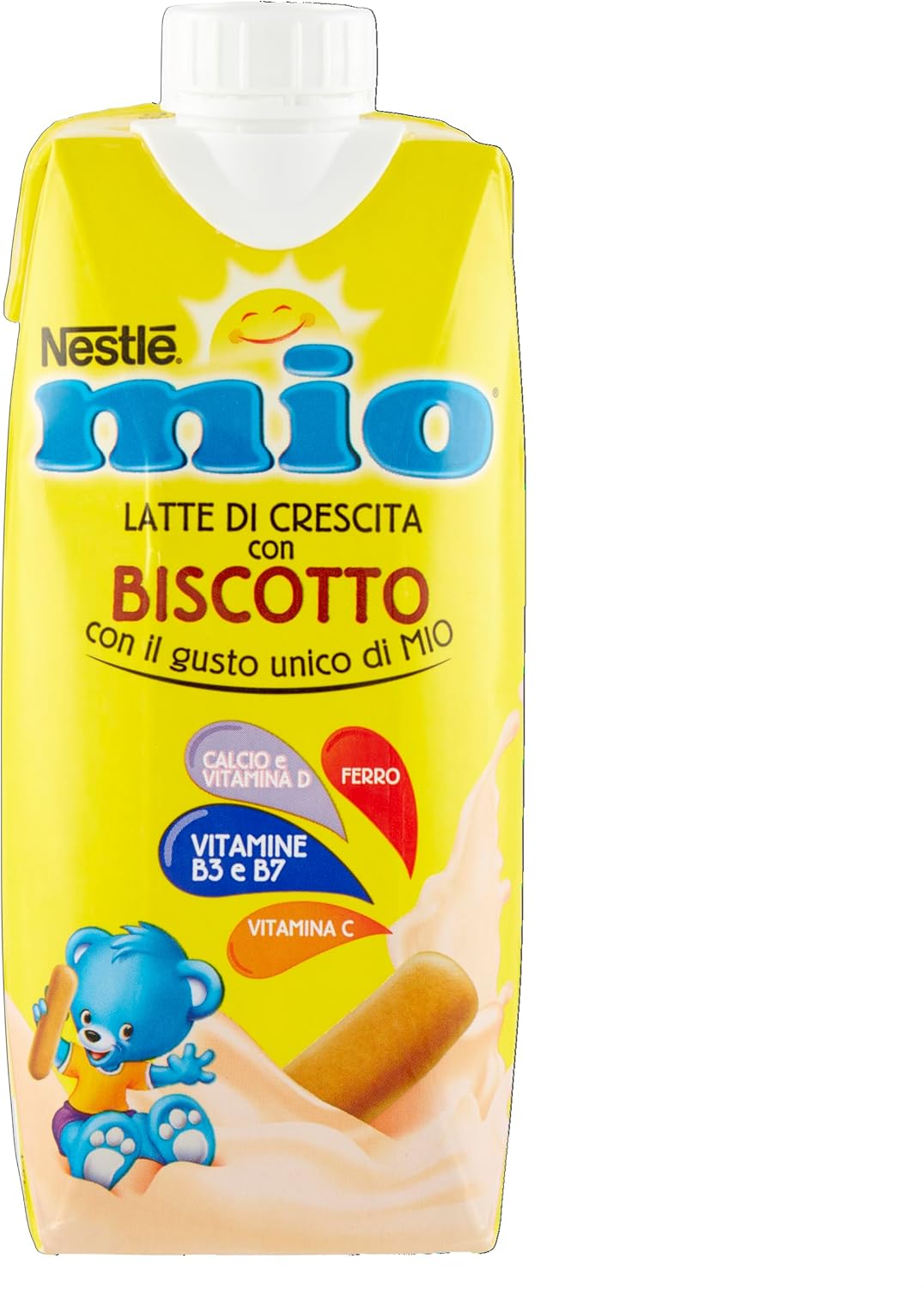 NESTLÉ MIO Latte di Crescita con Biscotto Liquido, Brick da 500 ml