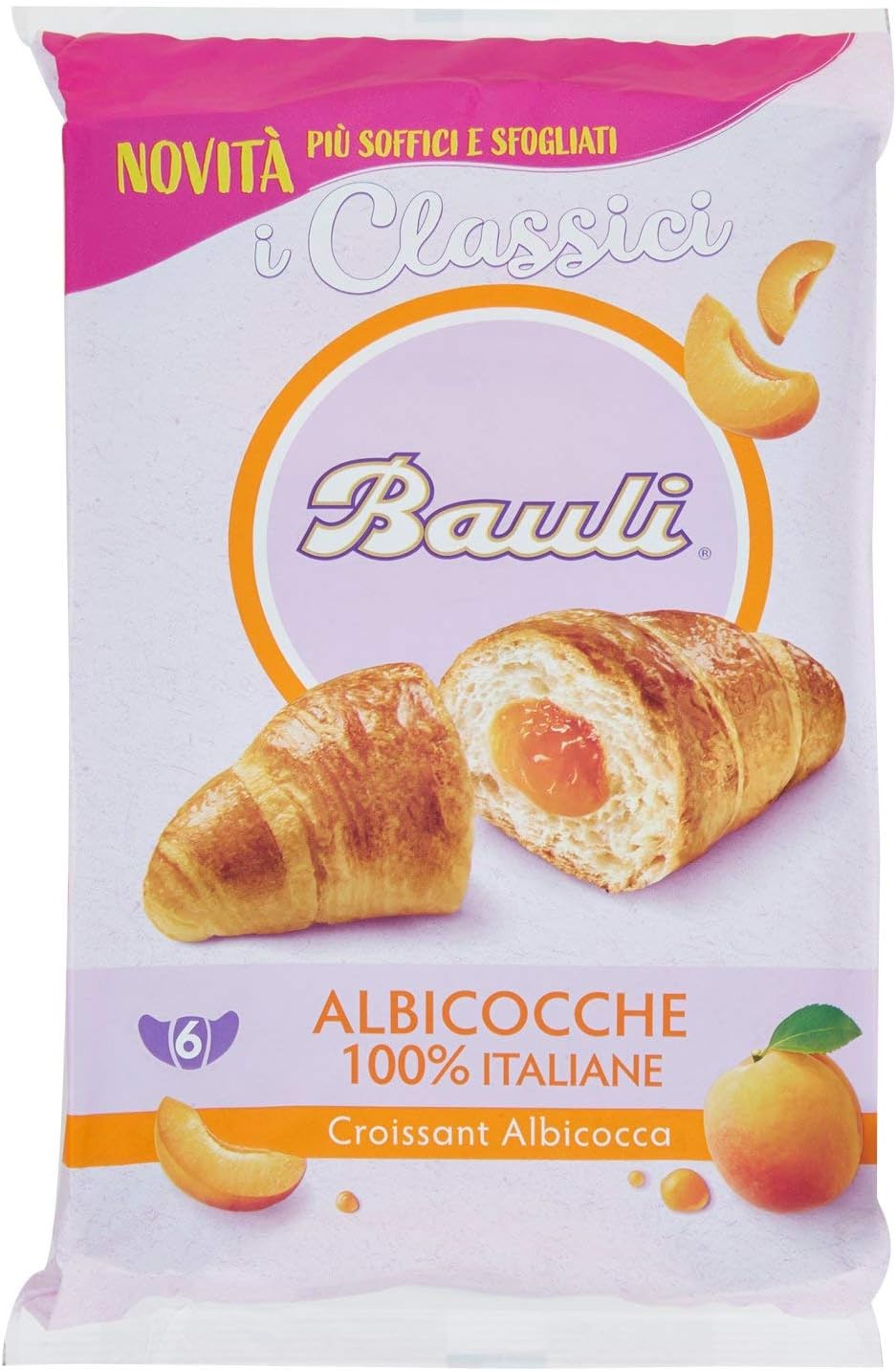 Bauli - Croissant Albicocca - 6 Pezzi - 300 gr