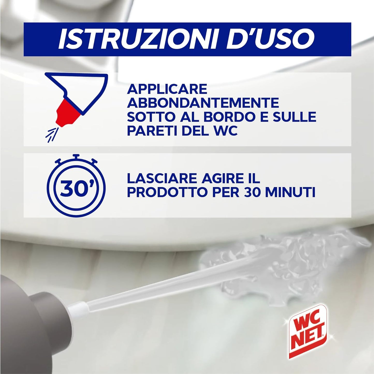 Wc Net - Candeggina Gel Profumata, Detergente per Sanitari e Superfici, Azione Sbiancante e Igienizzante, Fragranza Flower Fresh, 700 ml