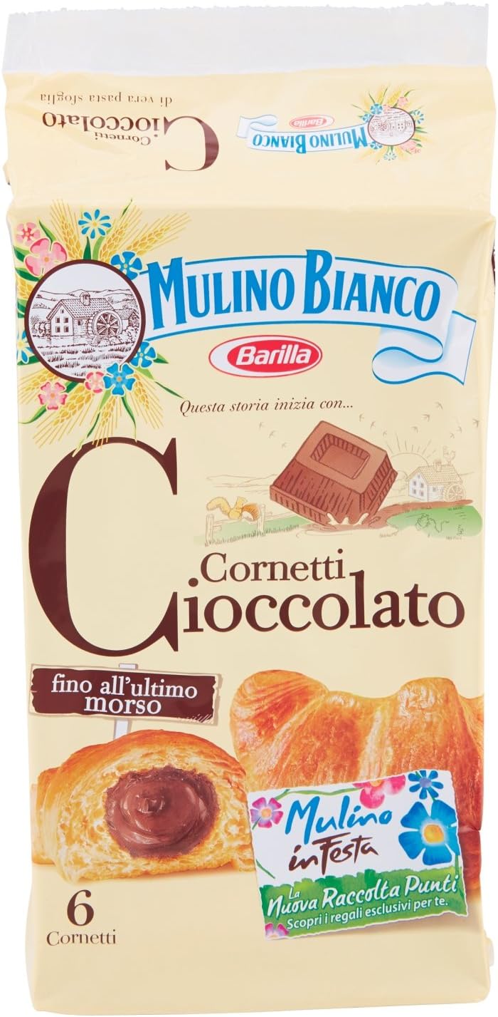 Mulino Bianco Cornetti Cioccolato 6 Pezzi, 300g