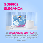 Foxy Cotton Carta Igienica 5 Veli, Bianco, 4 Rotoli