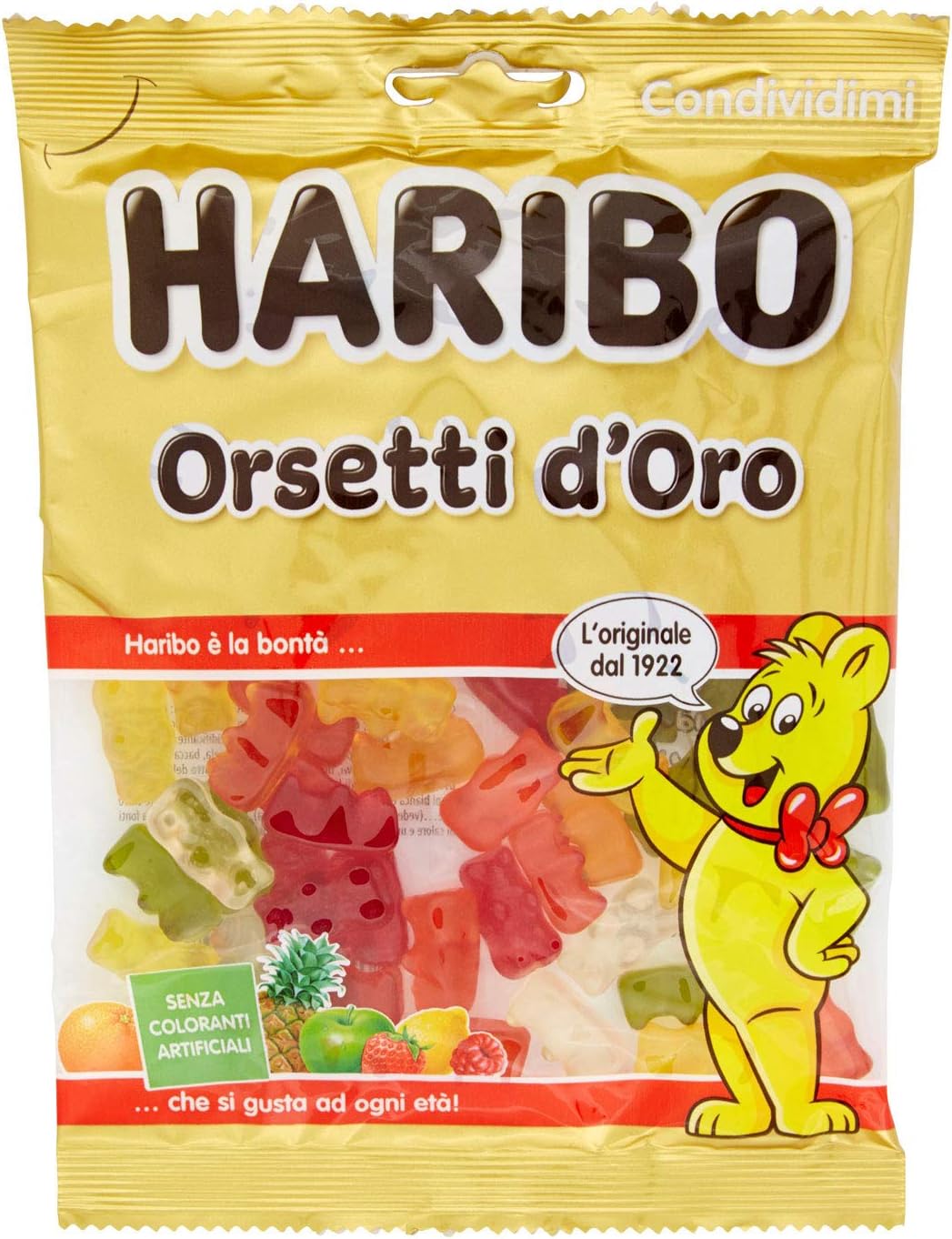 Haribo Caramelle Gommose Orsetti D'Oro, 175g