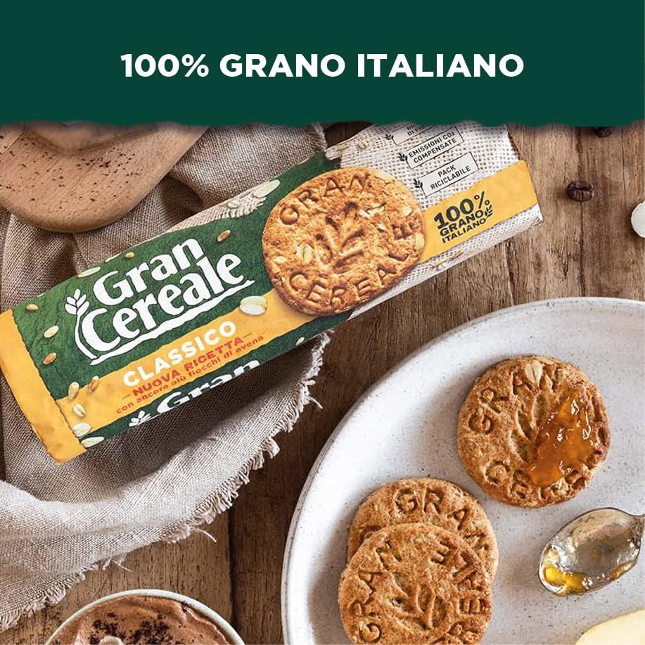 Gran Cereale Biscotti Gran Cereale Classico, Ricchi di Fibra e Fosforo, 500 g