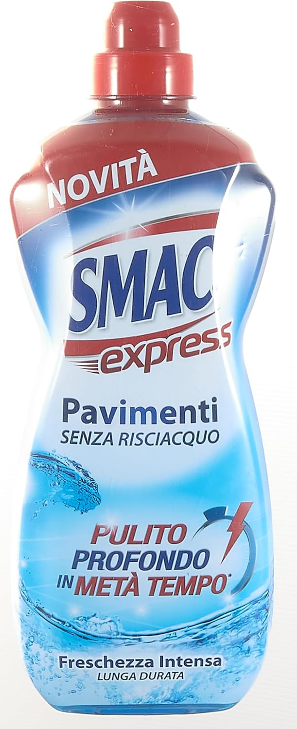 Smac Express - Pavimenti Freschezza Intensa, Detergente Multisuperficie, Azione Pulente Senza Risciacquo, 1000 ml