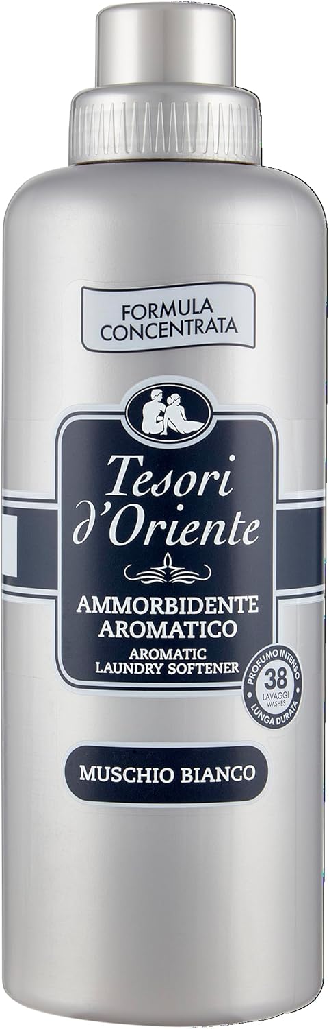 Tesori d'Oriente - Ammorbidente Lavatrice Concentrato al Muschio Bianco,Fino a 38 Lavaggi, con Preziose Microcapsule Per Capi Morbidi e Profumati, 760 ml