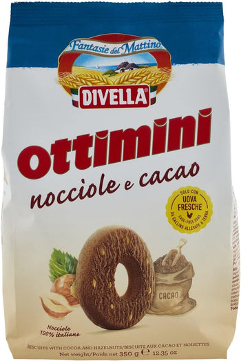 DIVELLA OTTIMINI NOCCIOLE E CACAO 400 GR CON NOCCIOLE 100% ITALIANE