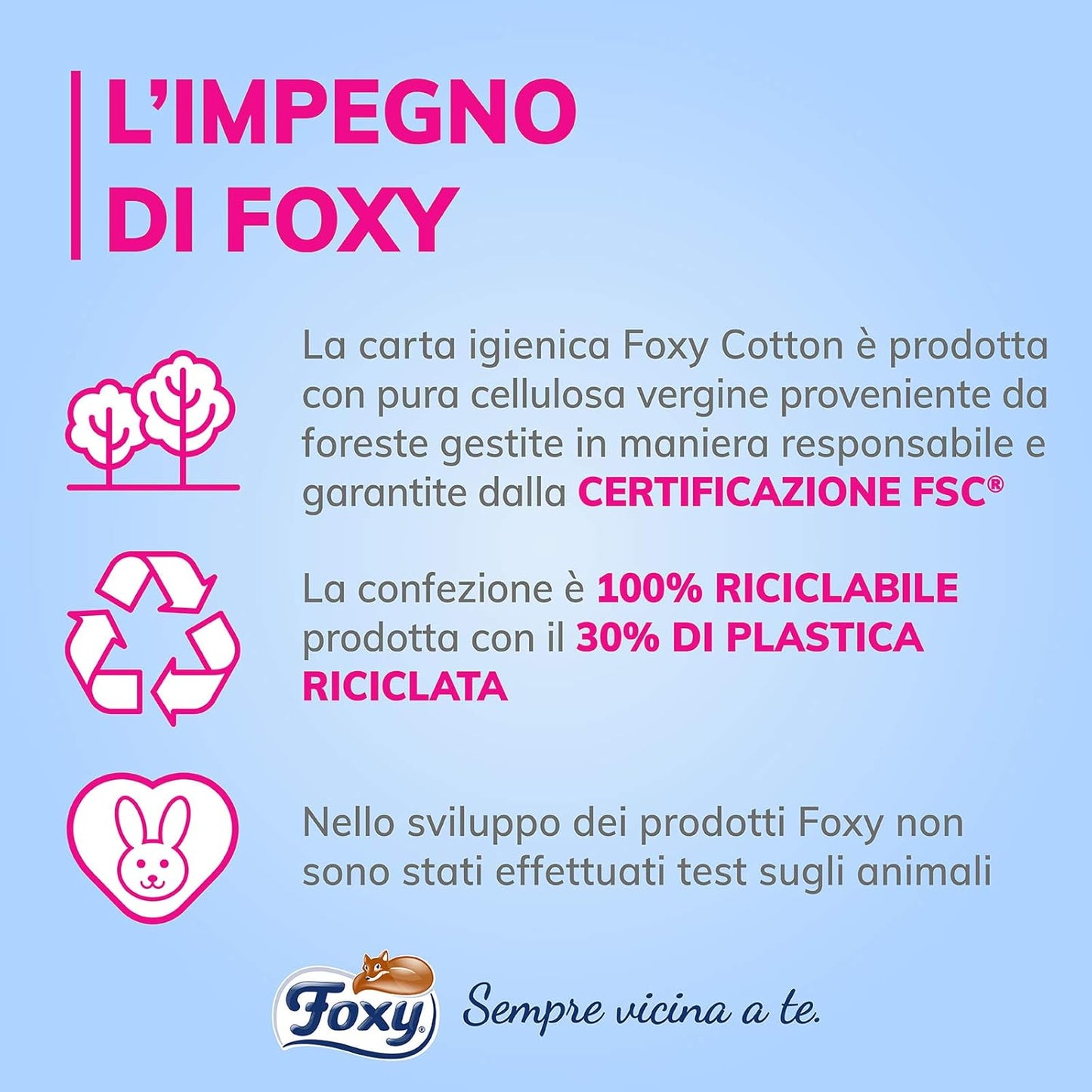 Foxy Cotton Carta Igienica 5 Veli, Bianco, 4 Rotoli