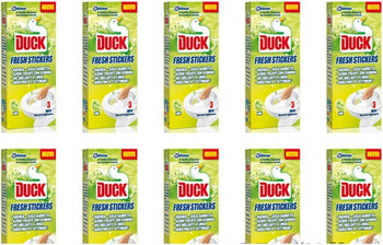 10 X Duck Fresh Stickers Lime deodorante WC per prevenire germi e calcare