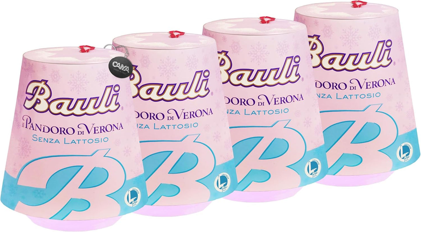 4X Bauli Pandoro di Verona Classico Senza Lattosio Lactose Free (2023) 700g [4 Pandori]