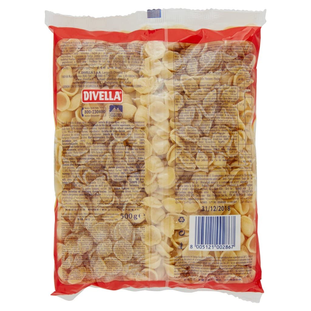Pastificio Divella Pasta Orecchiette di Puglia 500gr