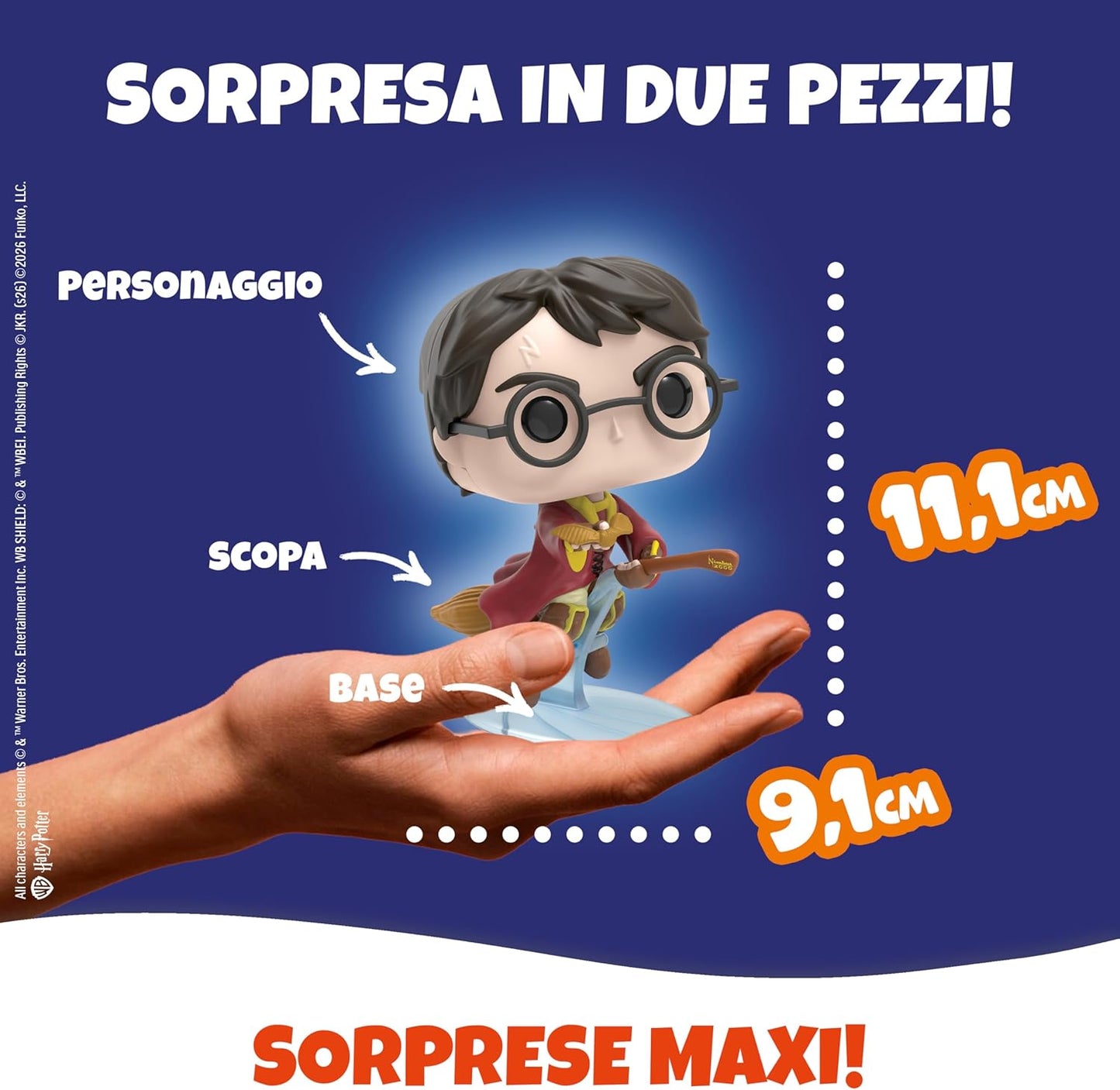 Kinder GranSorpresa Maxi Funko PoP Harry Potter - Uovo di Pasqua Kinder 2026, Finissimo Cioccolato al Latte con Sorpresa Funko PoP, Idea Regalo Pasqua, 220 Grammi