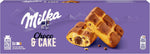 Milka, Cake & Cioc, Tortina Soffice e Golosa con Farcitura di Crema e Golose Pepite di Cioccolato al Latte Milka, con Latte Alpino, Cacao Sostenibile, 175g (5 merende da 35g)