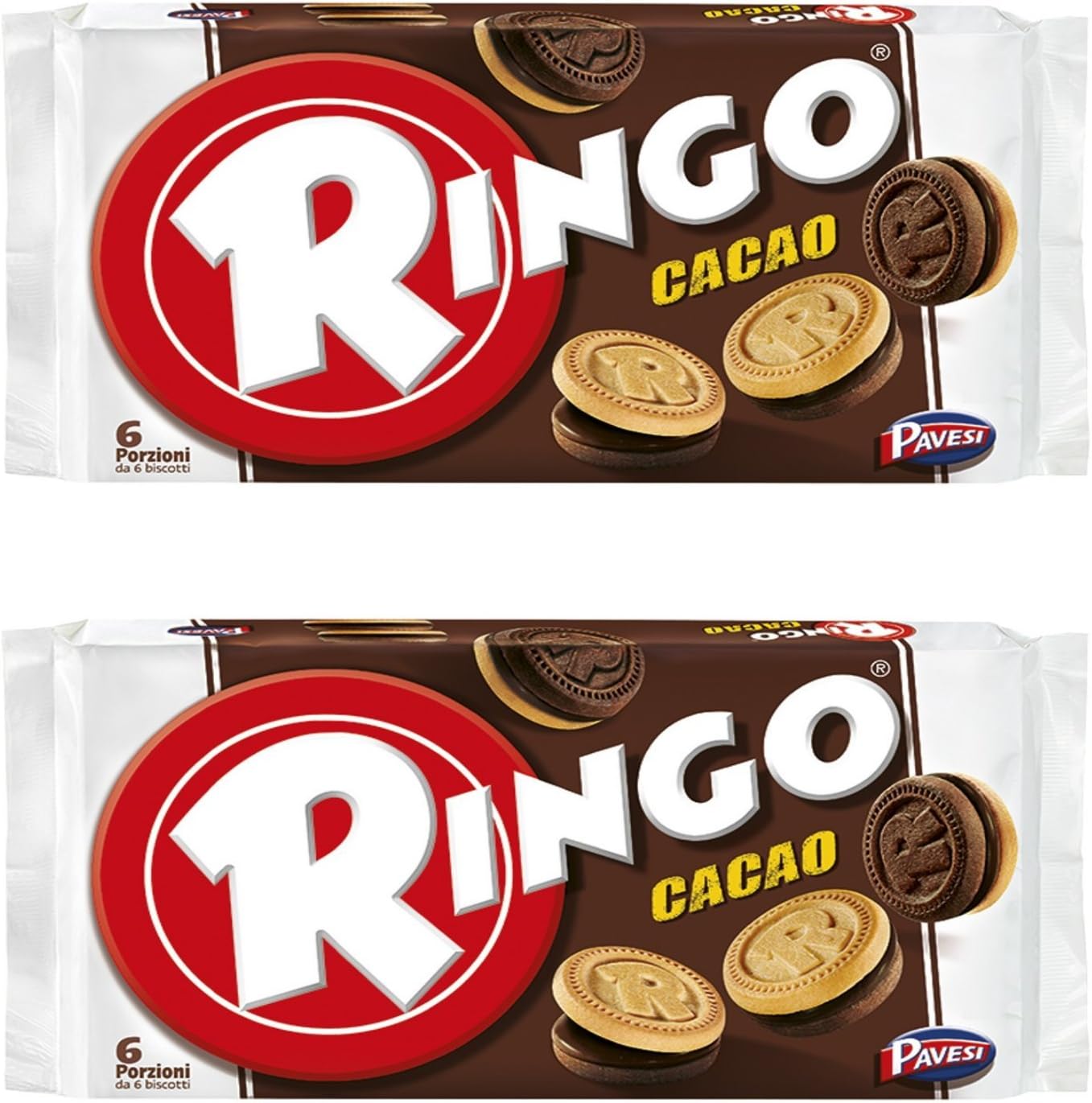 quot; Cacao Biscuits 6 portions with 6 biscuits - 11.6 Oz (330g) Pack of 2