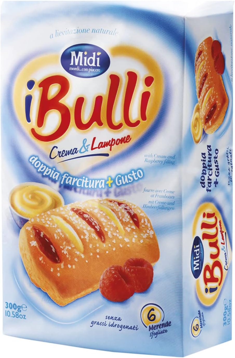 Midi Merende Bulli Crema Al Lampone, 300g