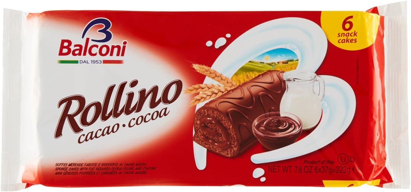 Balconi Rollino al Cacao Magro, 6 x 37g