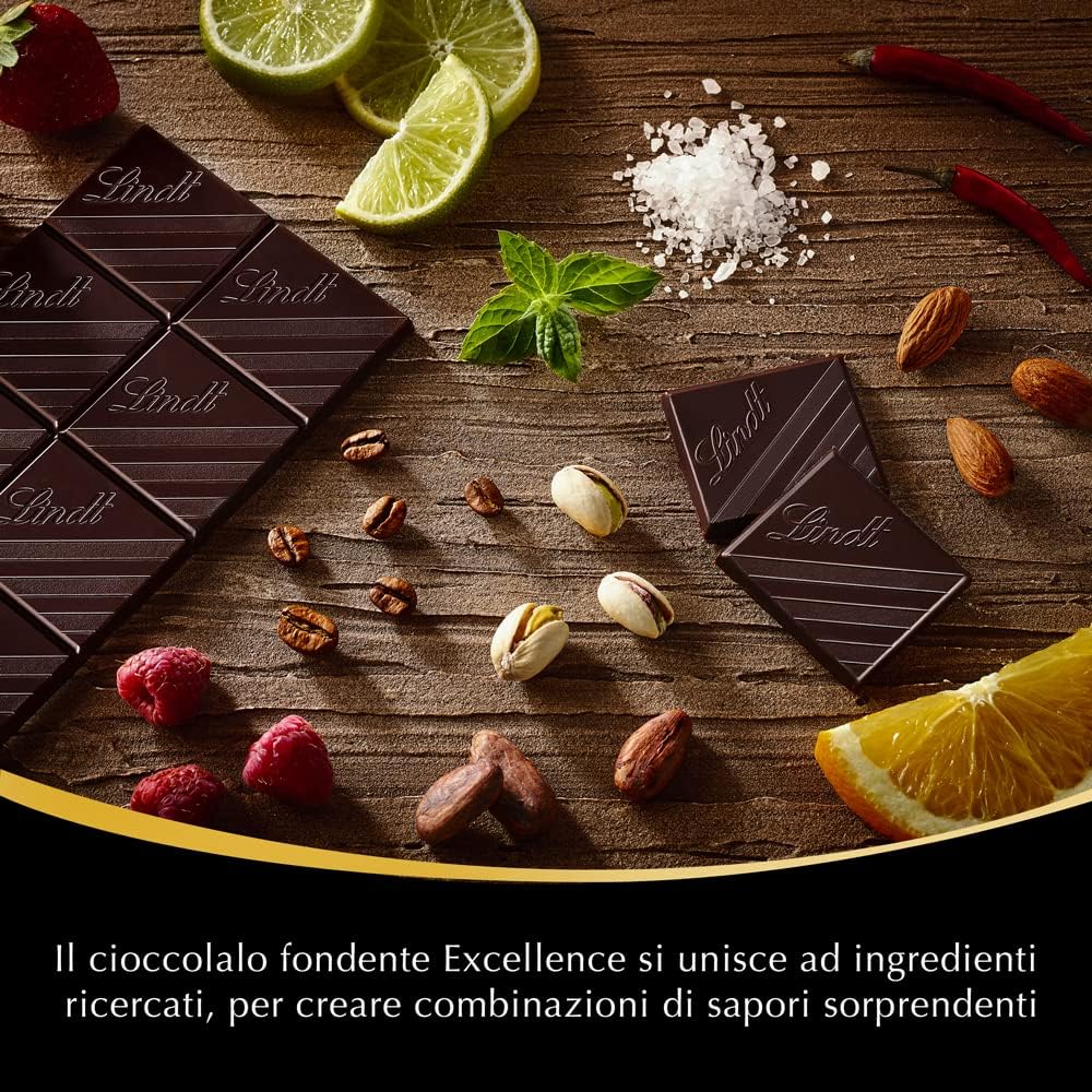 Lindt Excellence Passion Tavoletta di Cioccolato Fondente 70% Cacao con Caramello e Sale, formato 100g