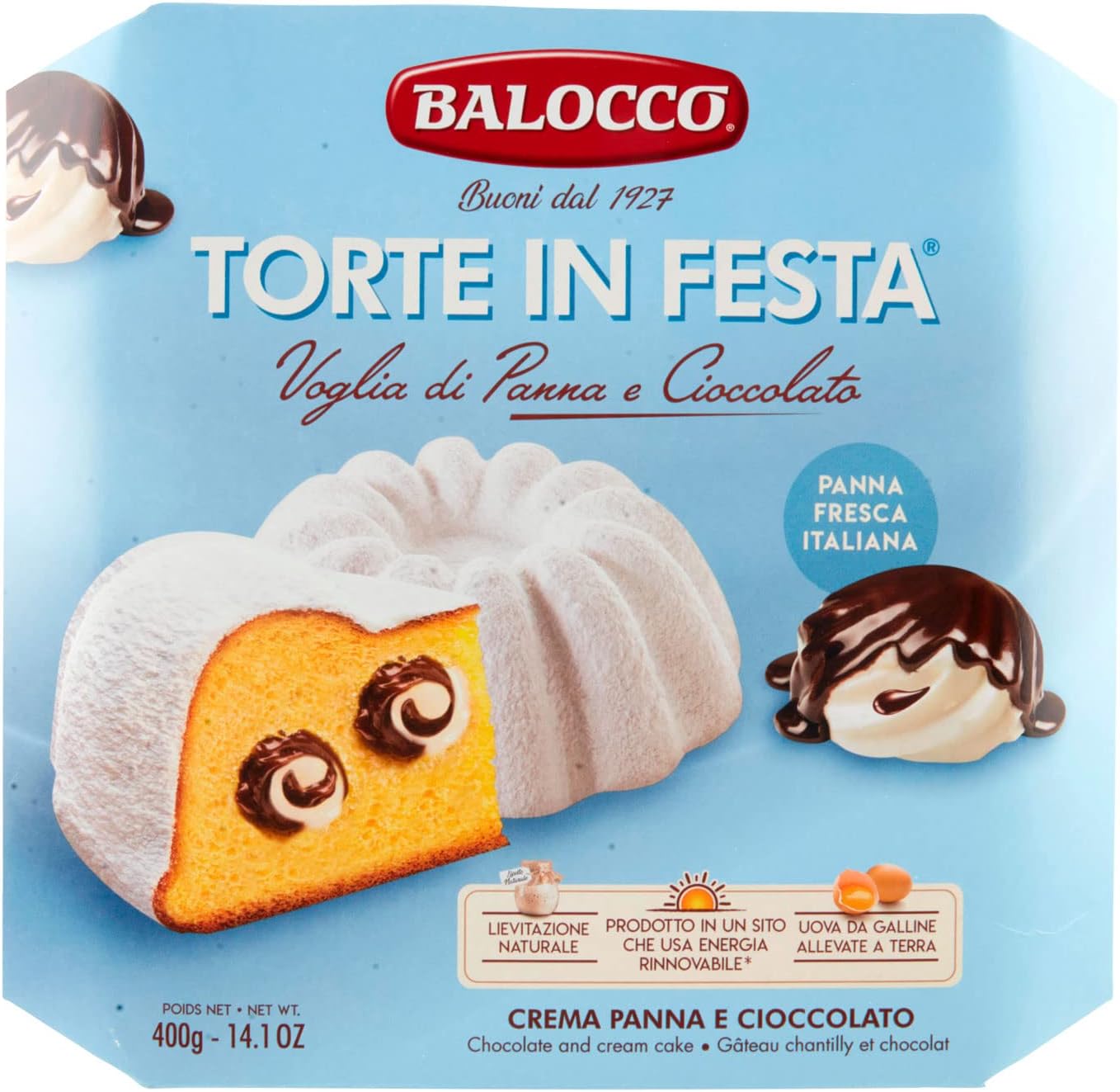 Balocco Torta Voglia Panna e Cioccolato, 400g