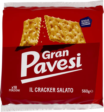 Gran Pavesi Cracker Salati I Classici, senza Olio di Palma, 18 Pacchetti, 560g