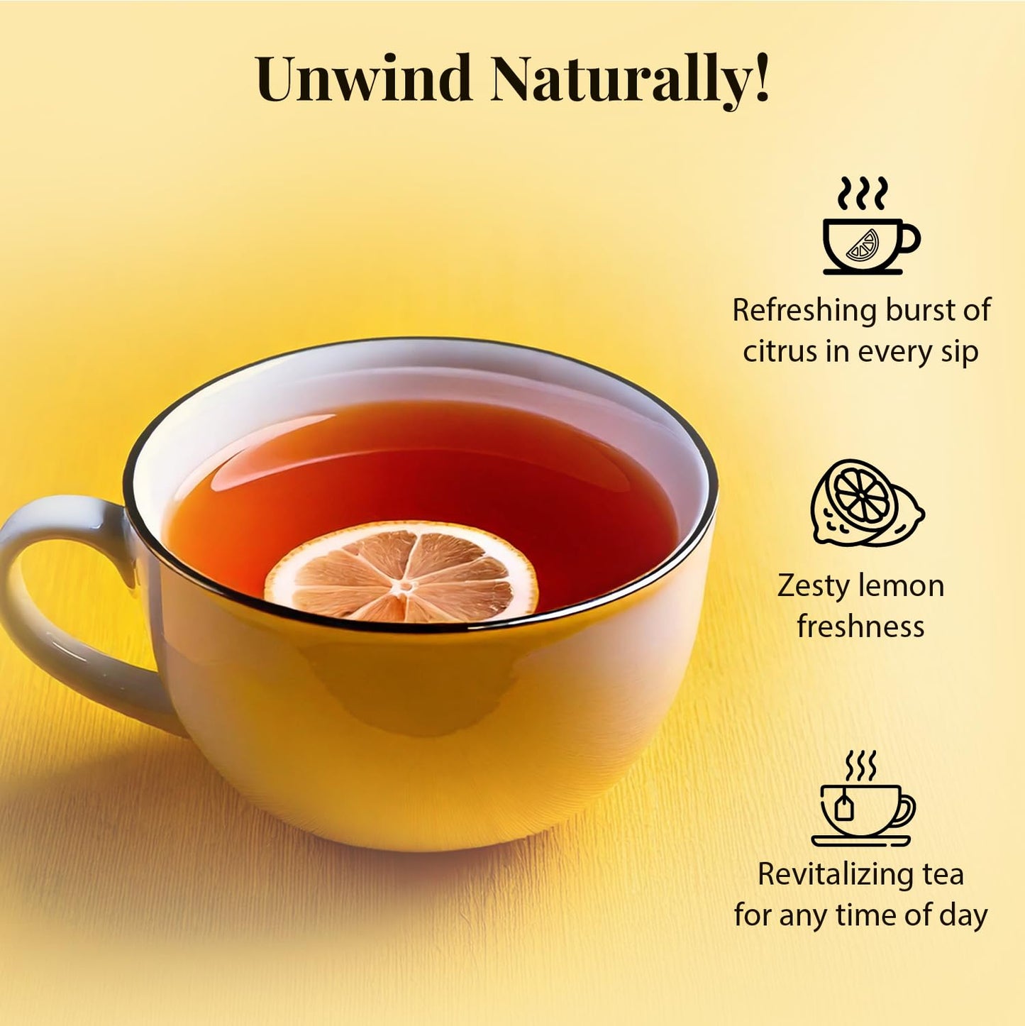 Twinings - Lemon, Tè nero con aroma limone - 50 g