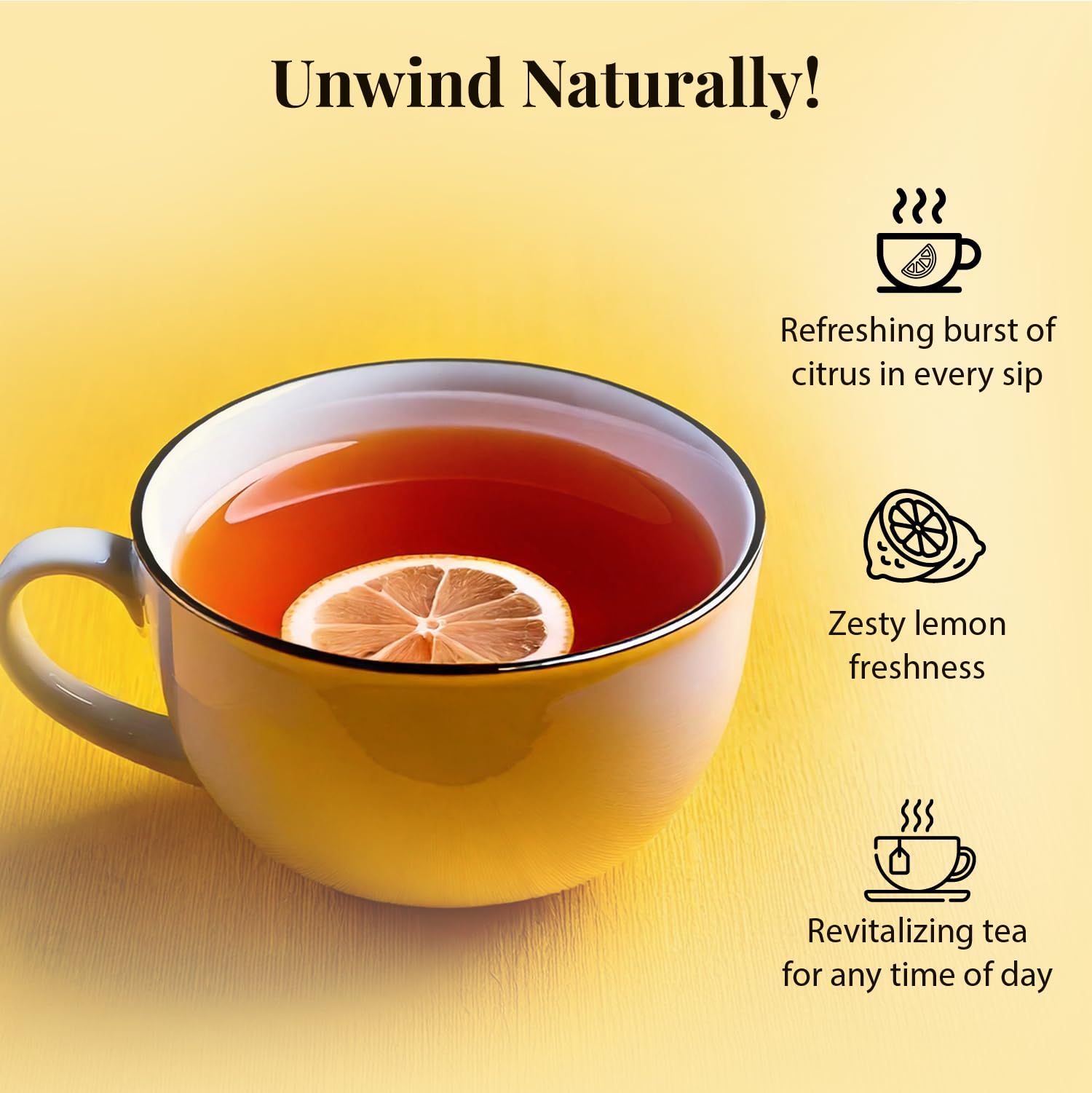 Twinings - Lemon, Tè nero con aroma limone - 50 g