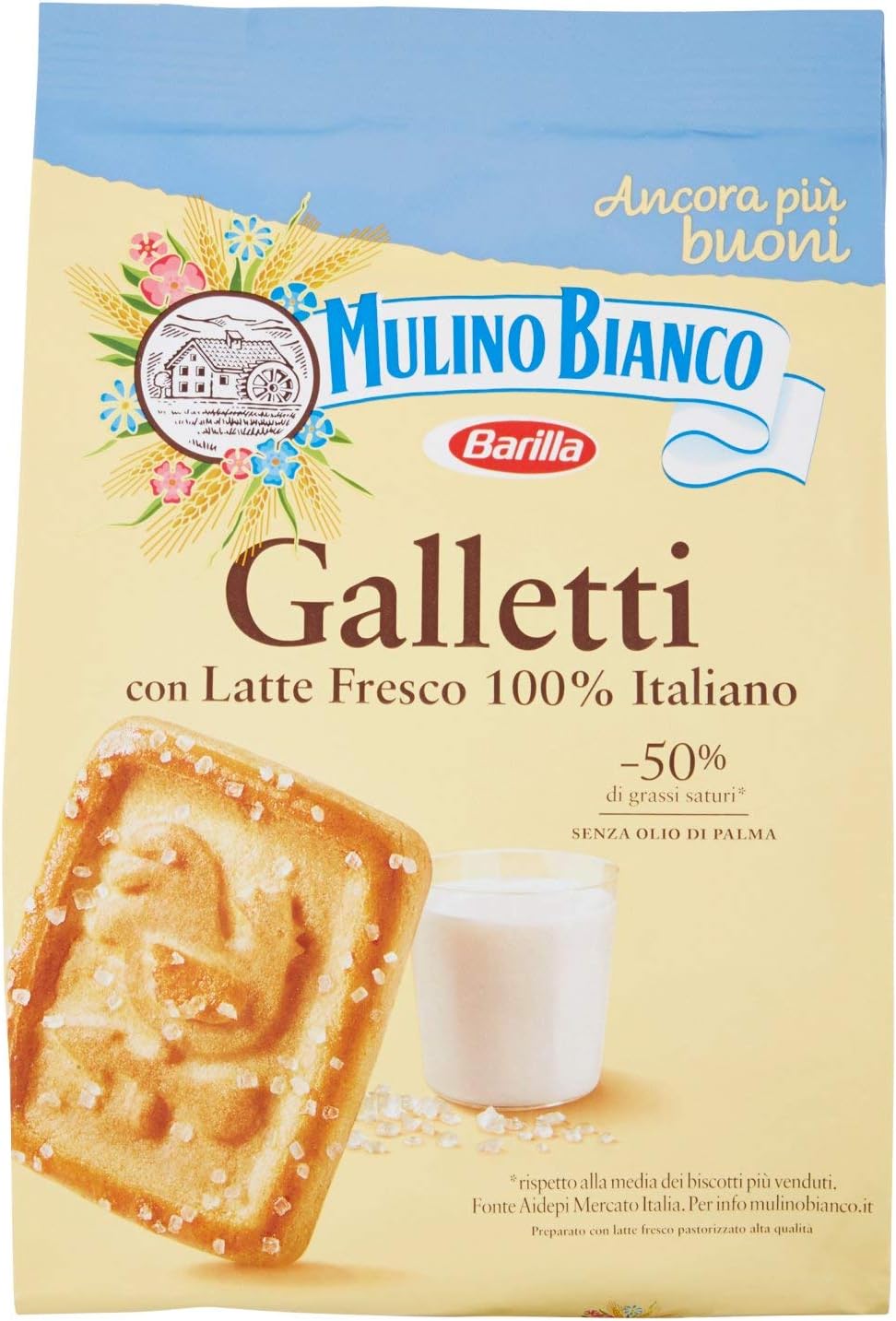 Mulino Bianco Biscotti Frollini Galletti, Colazione Ricca di Gusto - 800 gr