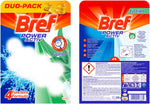 Bref Power Activ Eucalipto Detersivo per WC, Sfere detergenti Bref WC per la massima pulizia e l'igiene assoluta, WC detergente anti-calcare, 1 confezione da 2 x 50g